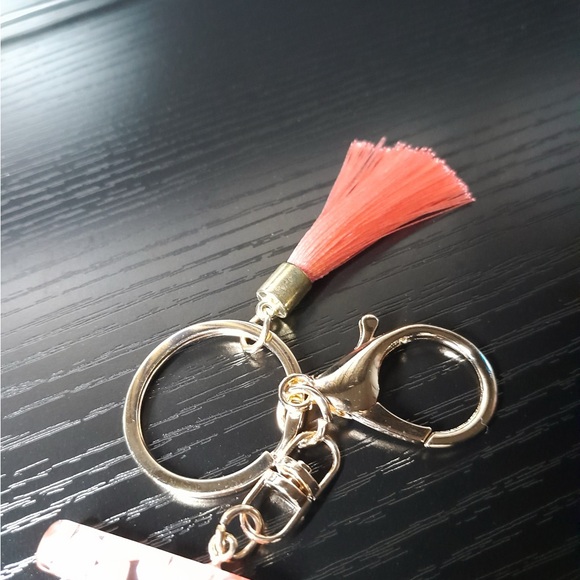 Initial Keychain with Tassel / Bag Charm “F” NIP - Picture 4 of 7